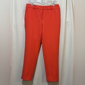 TALBOTS HAMPSHIRE STRAIGHT ANKLE PANTS NWOT SIZE 8P ORANGE CORAL
